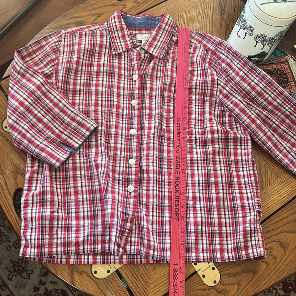 Red, White and Blue Plaid Shirt - Picture 9 of 16